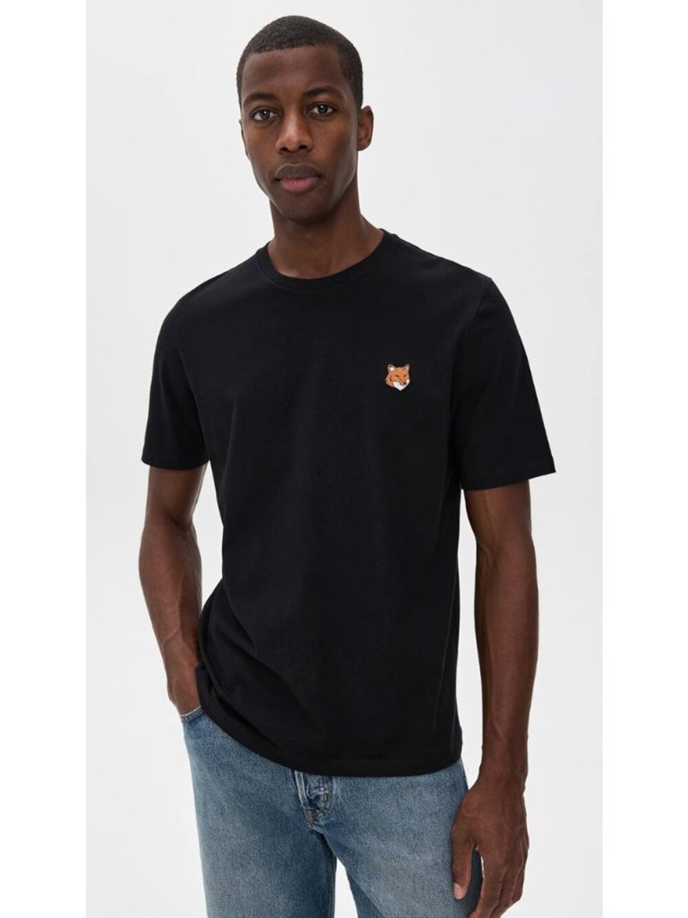 Maison Kitsuné Fox Head Patch Regular Tee Size Large
